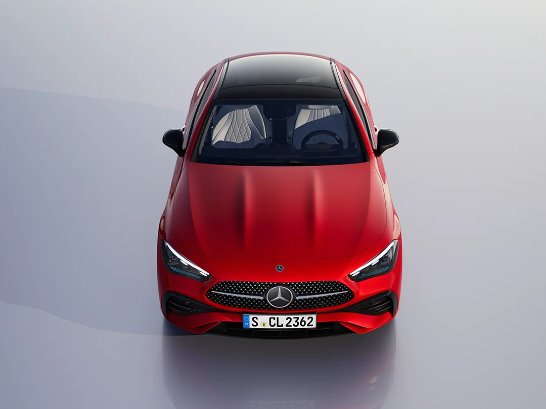 Vue avant d’un Mercedes-Benz CLE Coupé