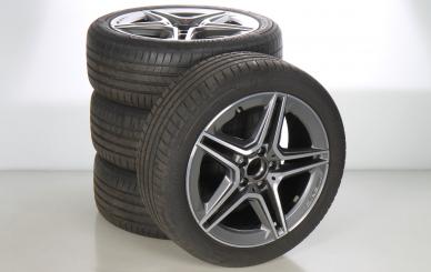 Sommer Kompletträder Set Alu 18 Zoll mit Bridgestone Reifen für B-Klasse 247, CLA 118 und weitere, Original Mercedes-Benz
