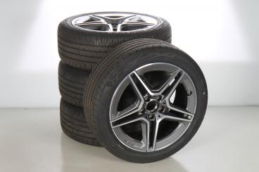 Sommer Kompletträder Set Alu 18 Zoll mit Continental Reifen für A-Klasse 177, CLA ShootingBrake X118 und weitere, Original Mercedes-Benz