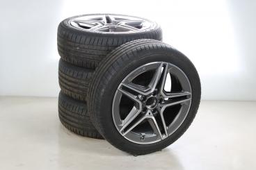 Sommer Kompletträder Set Alu 18 Zoll mit Bridgestone Reifen für CLA 118, A-Klasse 177 und weitere, Original Mercedes-Benz