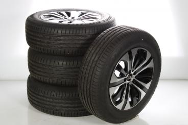 Sommer Kompletträder Set Alu 18 Zoll mit Bridgestone Reifen für GLC-SUV X253, GLC-Coupe 253, Original Mercedes-Benz