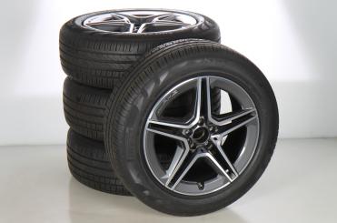 Sommer Kompletträder Set Alu 19 Zoll mit Pirelli Reifen für GLC-Coupe 253, GLC-SUV X253, Original Mercedes-Benz