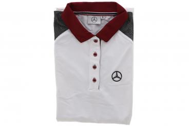 Collection Golf-Poloshirt Damen weiß / schwarz / plum, S 