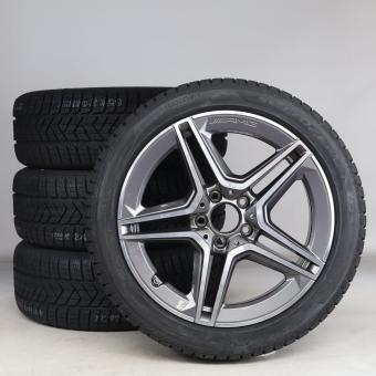 Winter Kompletträder Set Alu 18 Zoll mit Pirelli Reifen für CLA 118, A-Klasse 177 und weitere, original Mercedes-AMG